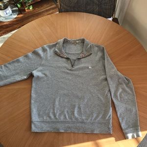 Burberry Quarter Zip Sweater